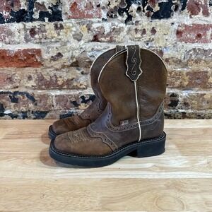 Justin Gypsy Womens Cowboy Boots Brown Size 6.5 B Mandra